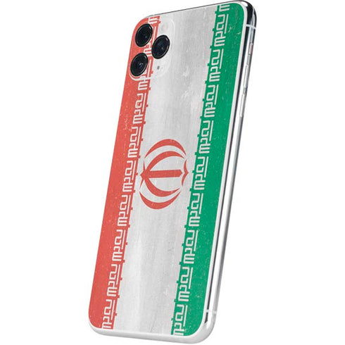 Iran Flag Distressed iPhone 11 Pro Max Skin